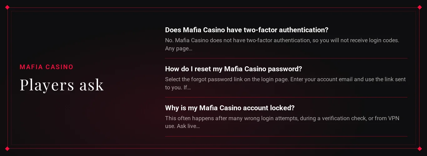 Consult account login questions.